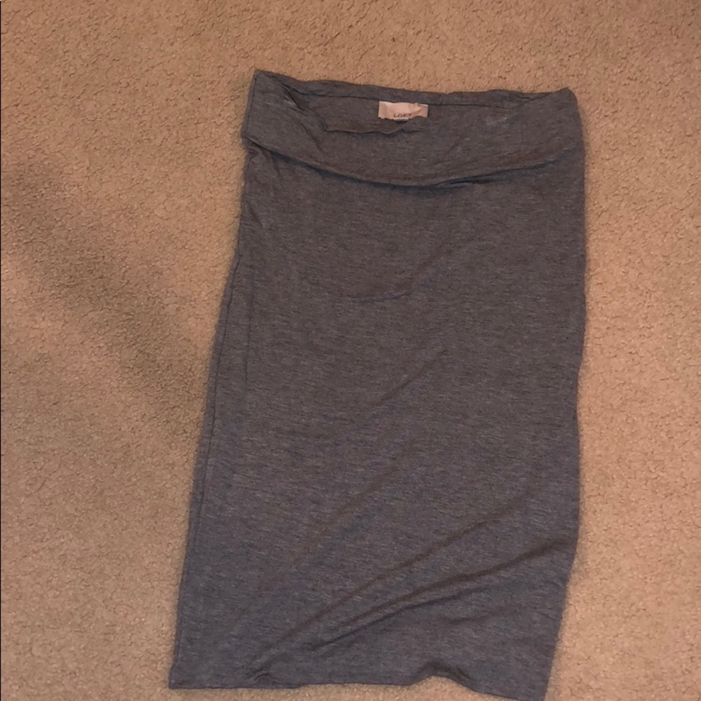 Loft Size XXS Grey Bodycon Skirt